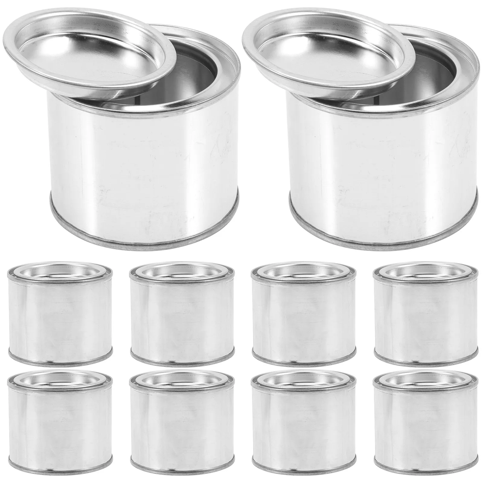 10Pcs Iron Paint Storage Bucket Multipurpose Airtight Container for Oil Paint Pigment Long Service Life Empty Cans for Craft