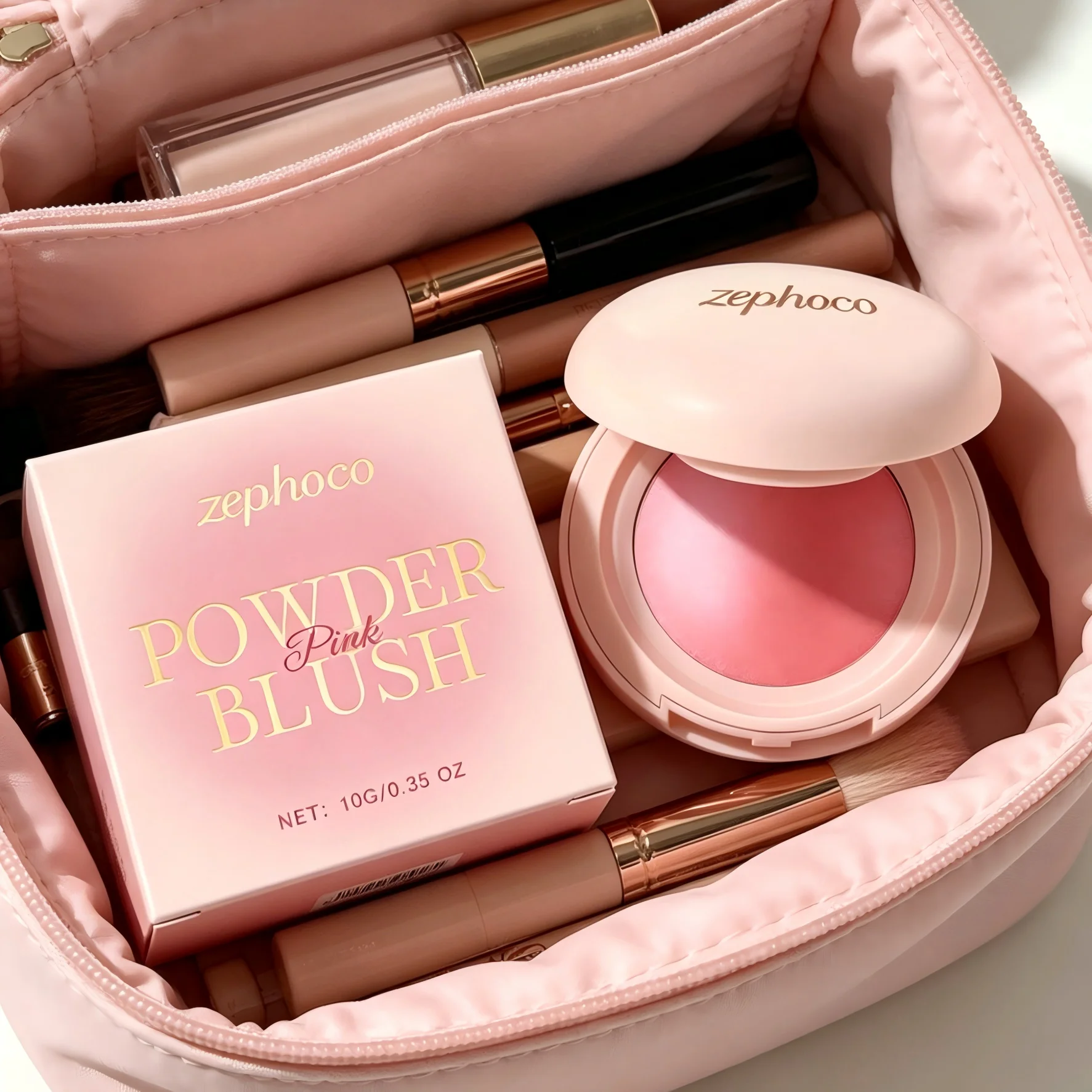 

Zephoco Powder Blush Long Lasting Cheek Blusher Matte Shimmer Silky Smooth Natural Finish Lightweight Face Makeup Powder Blush