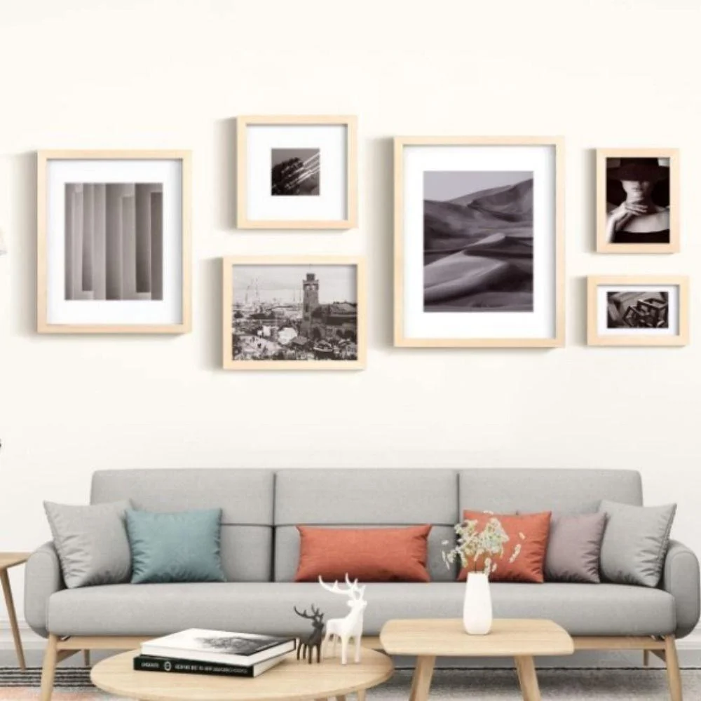 Wooden Blank Clay Frame Multi Size Creartive Wooden Photo Holder DIY Party Decor Desktop Ornament Children Painting Drawing