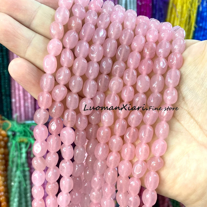 الحجر الطبيعي 8x10 مللي متر Iolite اللون العقيق فضفاض خزر عازل لصنع المجوهرات أقراط يدوية سوار إكسسوارات جذابة