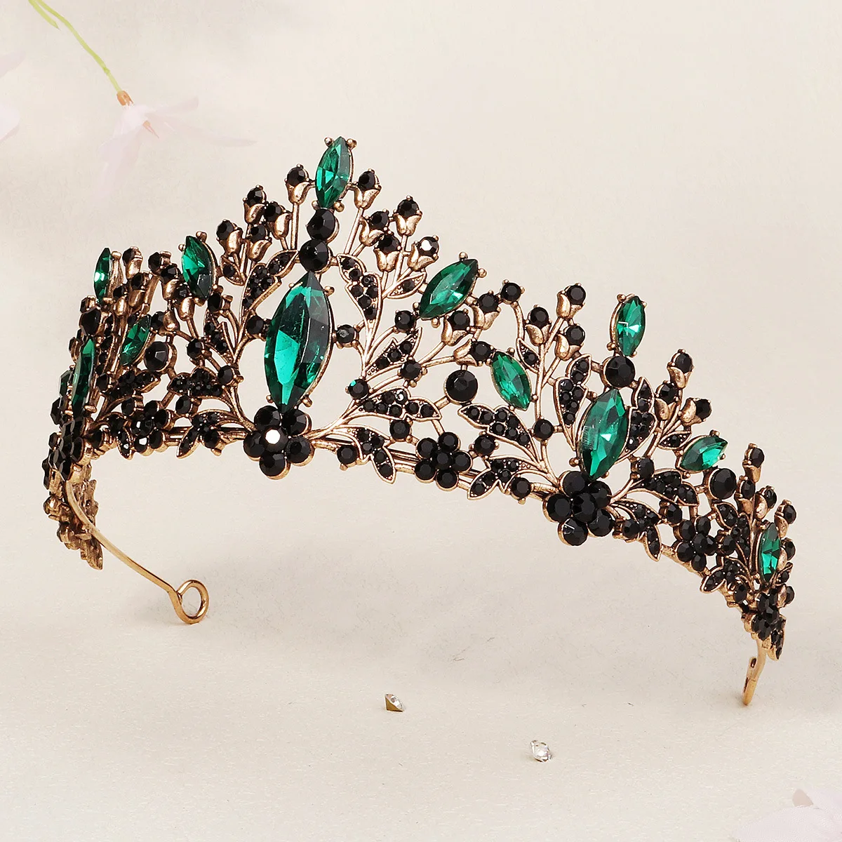 تاج الزفاف للعروس – تاج الأميرة الكريستالي، غطاء رأس من حجر الراين اللؤلؤي المزيف، إكسسوارات شعر الزفاف العتيقة