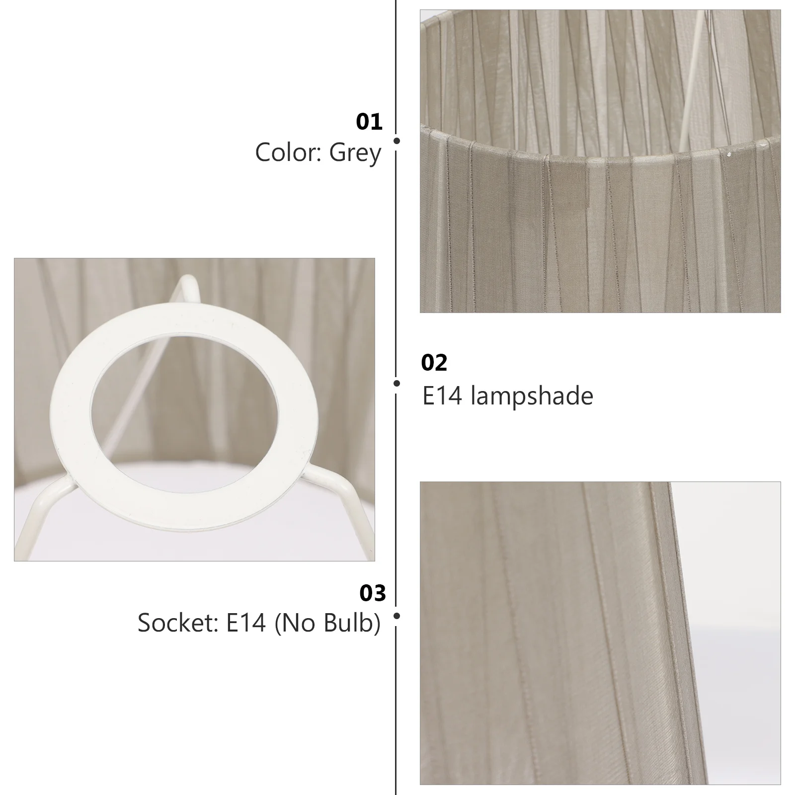 

Drum Lamp Shade E14 Base Chiffon Table Light Cover Modern Desk Lampshade Dustproof Home Hotel Bedroom Decor Lighting