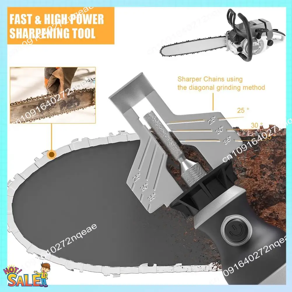 

N08R Аккумуляторная точилка для бензопилы, набор для заточки электрической ручной бензопилы, высокоскоростной инструмент для заточки бензопилы