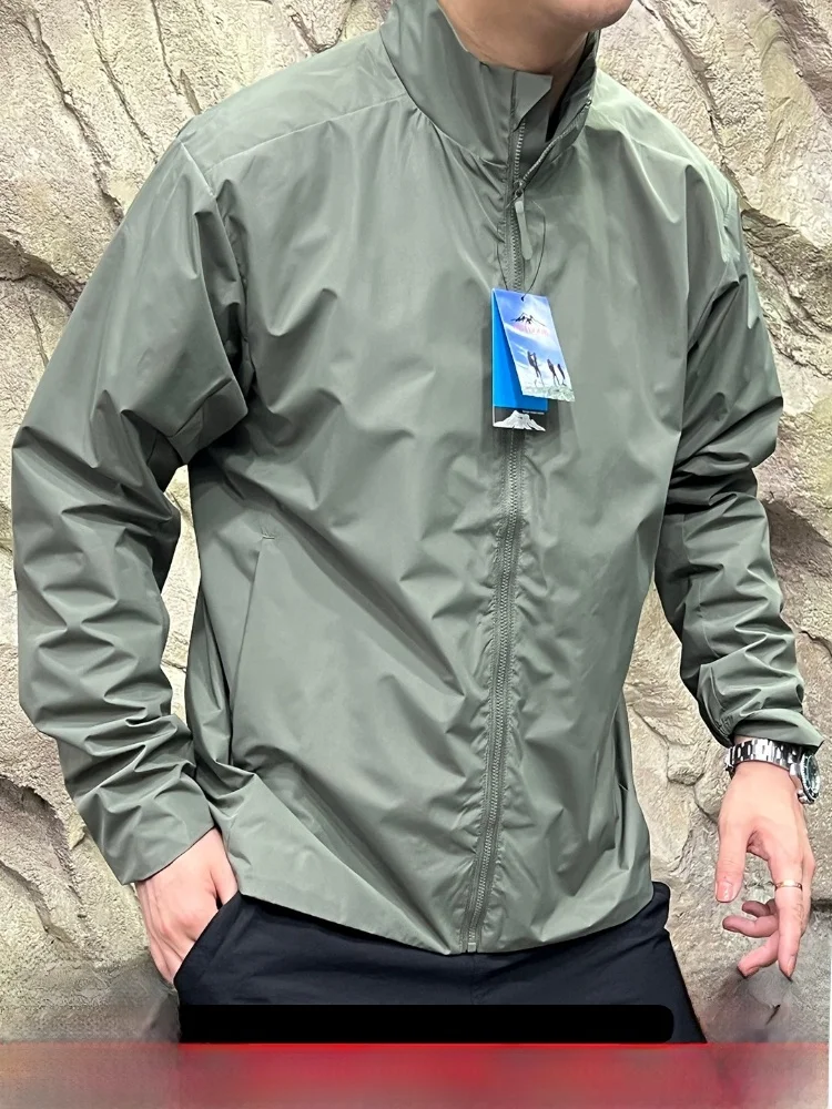 

Уличный мужской мягкий ell Jaet 3D пошивный воротник-стойка ветрозащитный весенне-летний воротник-стойка молодежный повседневный длинный све застежка-молния