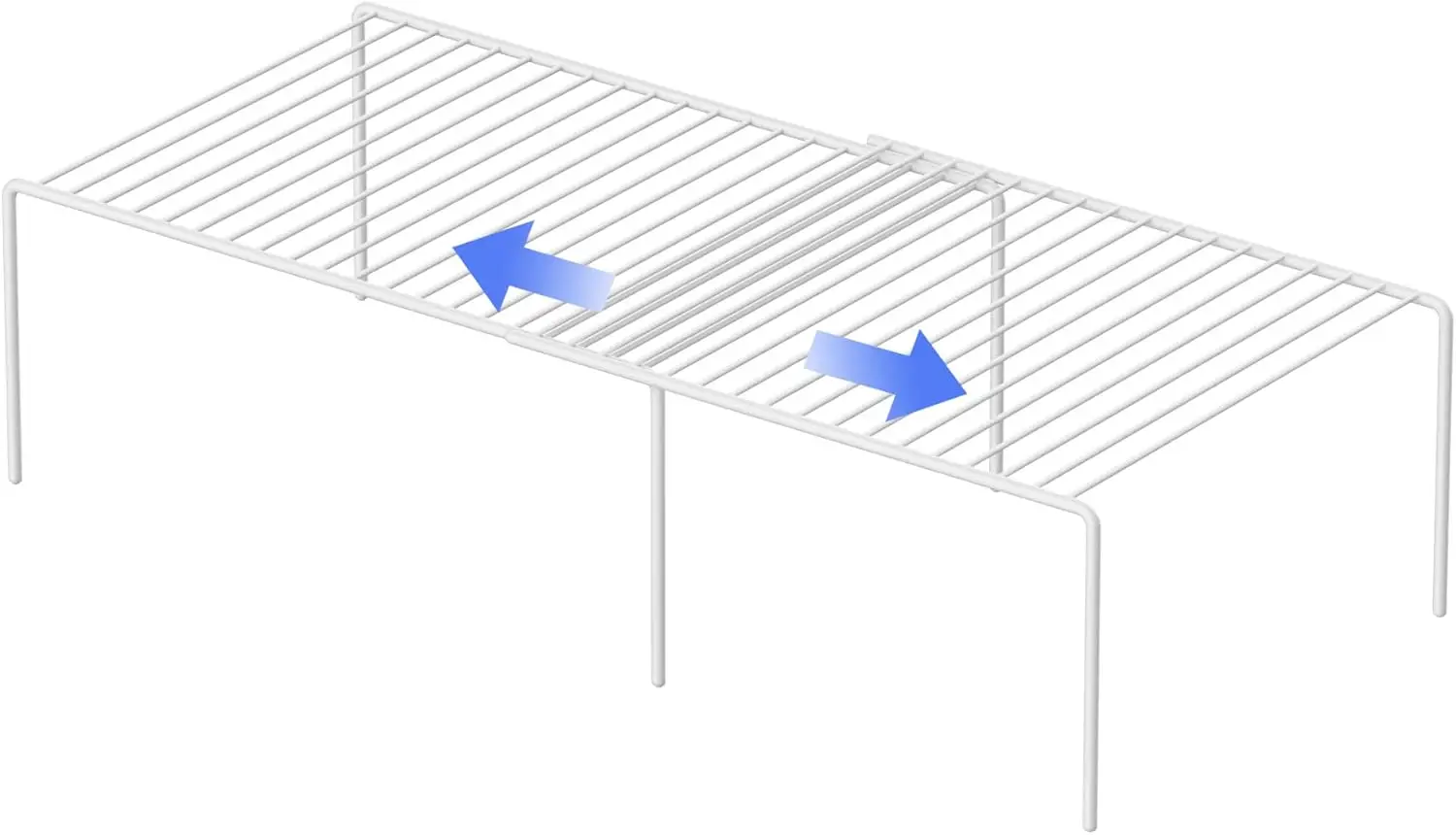 

Раздвижная металлическая полка-органайзер для кухонного шкафа, нержавеющая стойка для хранения для холодильника, ванной комнаты, белая