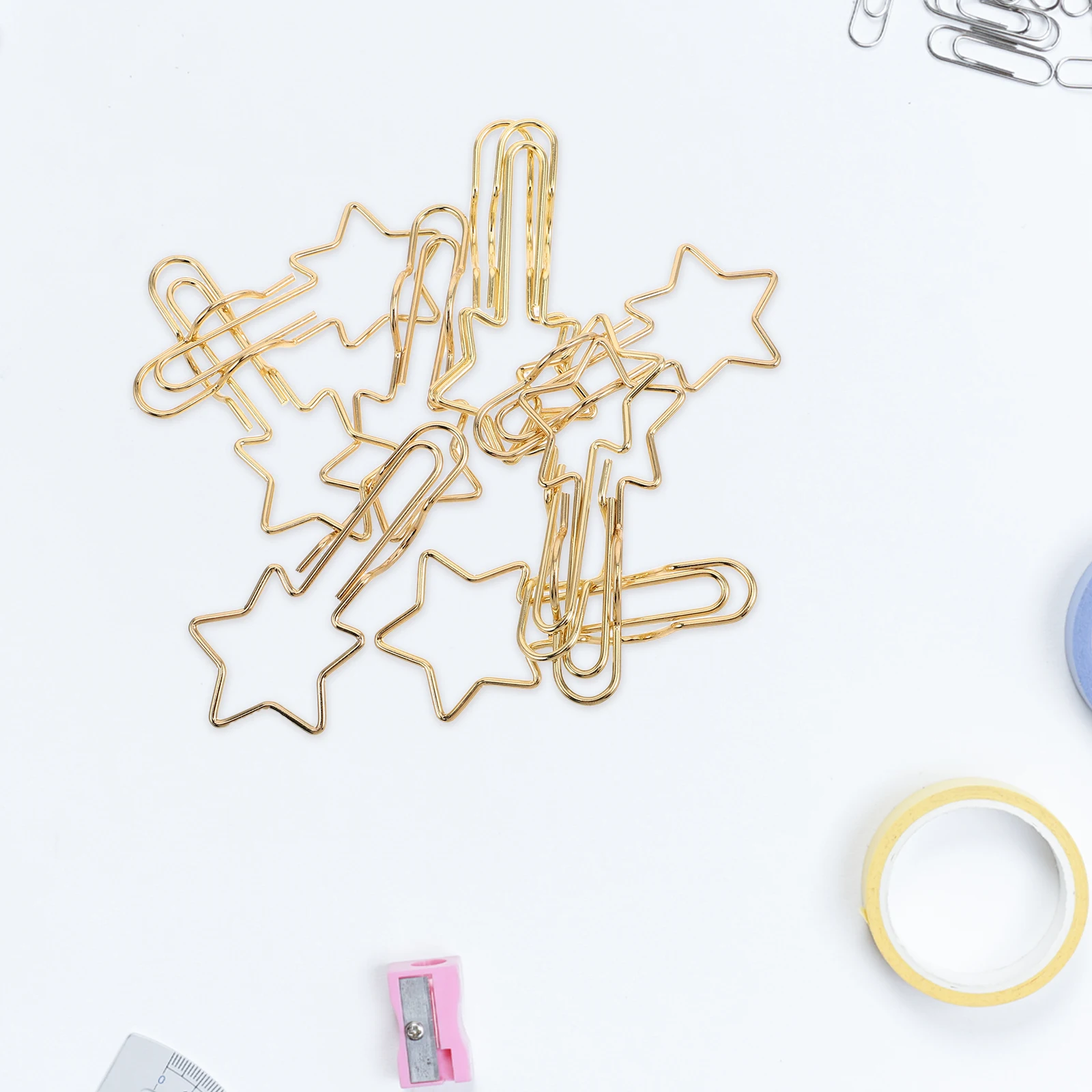 10 шт., креативные скрепки в форме звезды