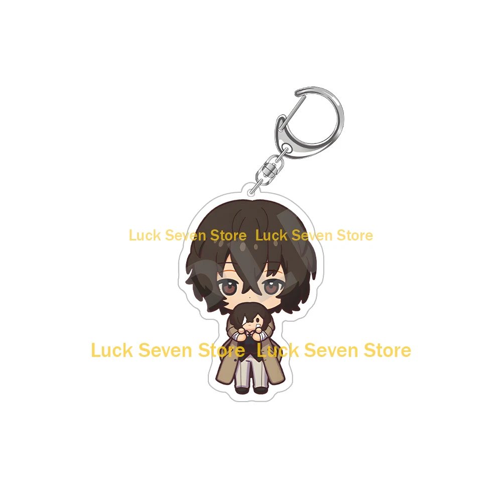 Bungo Stray Dogs Hugging Series Atsushi Nakajima Osamu Dazai Doppo Kunikida Ranpo Edogawa Akiko Yosano Chibi Acrylic keychain