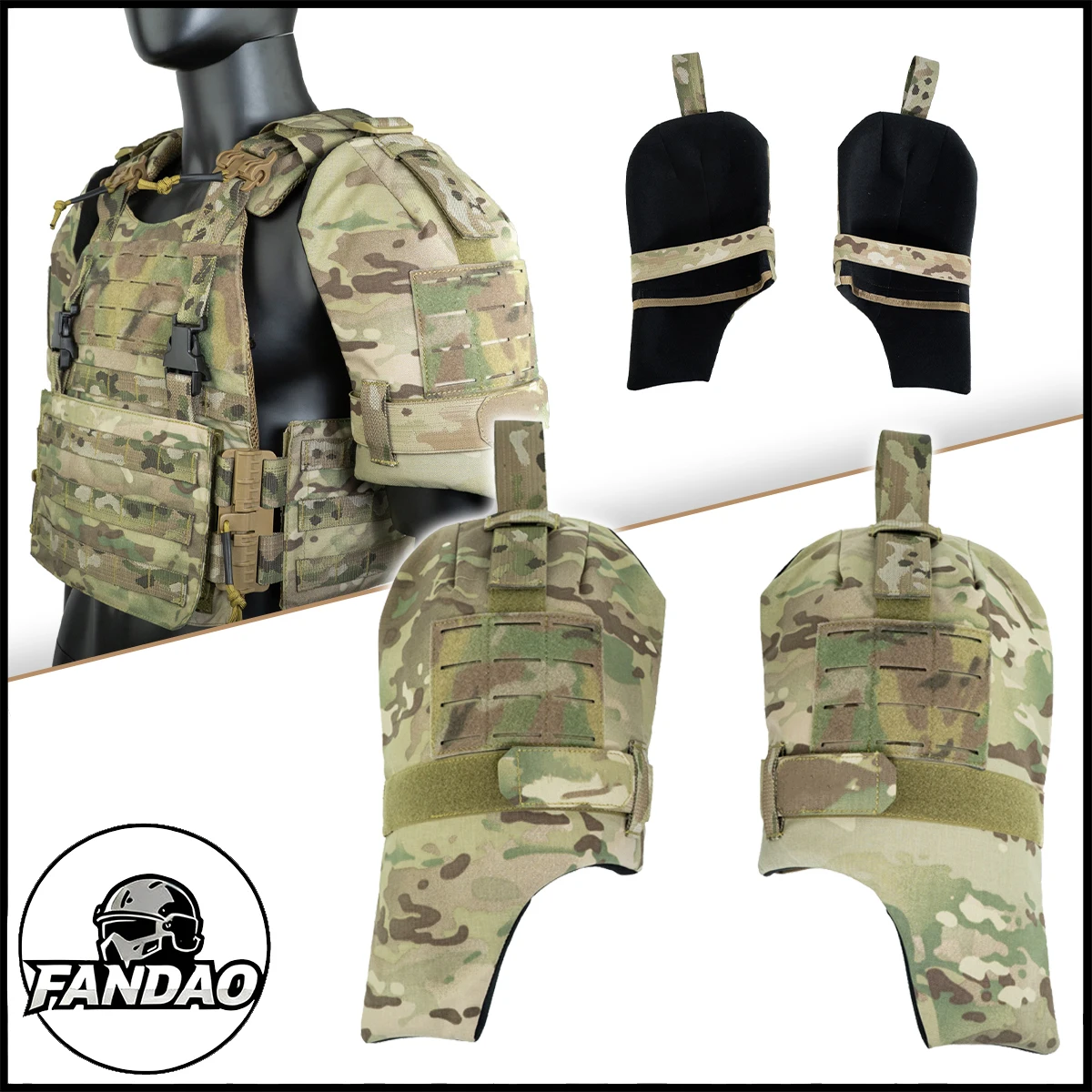 

Tactical Vest Shoulder Protection Expansion Equipment Multif Detachable Shoulder Armor for Outdoor Airsoft Shooting Hunting Gear