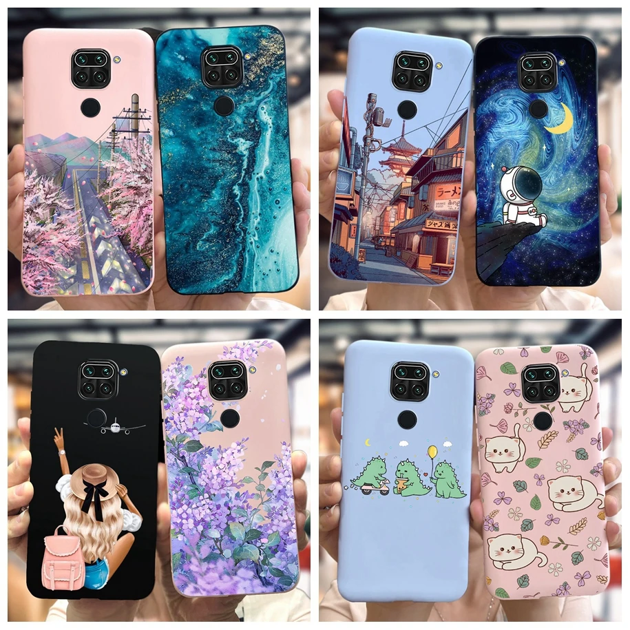 For Xiaomi Redmi Note 9 Case Redmi Note 9S Back Cover Fashion Flower Girls Soft Case For Xiaomi Redmi Note 9 Pro Max Note9 Coque