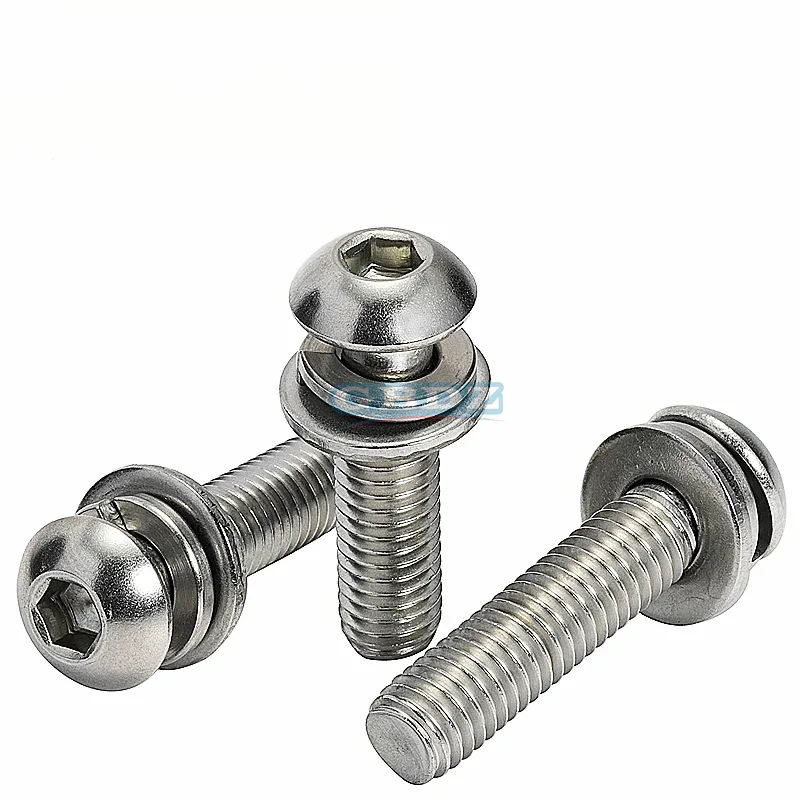 316 Stainless Steel Cross round Head Combination Screws M3/M4/M5/M6 Set - Rust And Corrosion Resistant Three-Pack