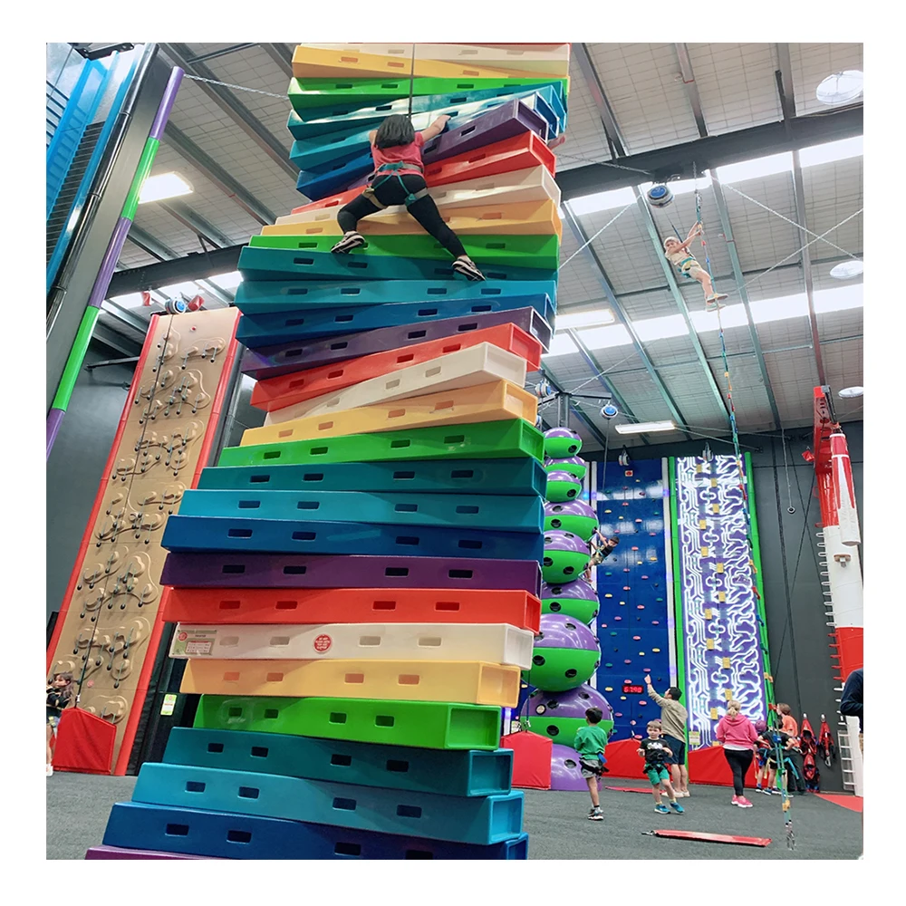 

Popular Kids Climbing Wall Rock Indoor Amusement Equipment Indoor Climbing Wall With Descending Device By Zhongyi Amusement