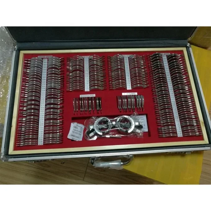 China Lowest Price Optometry Equipment 266 pcs Glass Optical Instrument Trial Lens Set 266JS