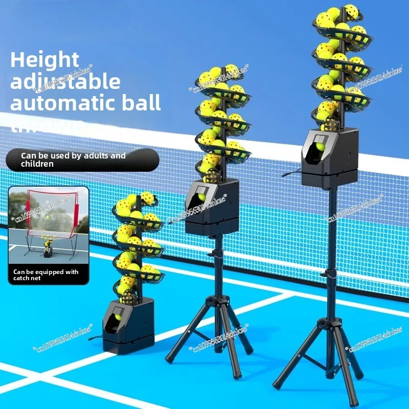 Tennis Ball Universal Ball Throwing Machine Remote Control Serve Machine Trainer Coach Ball Machine Single Belt Catch Net