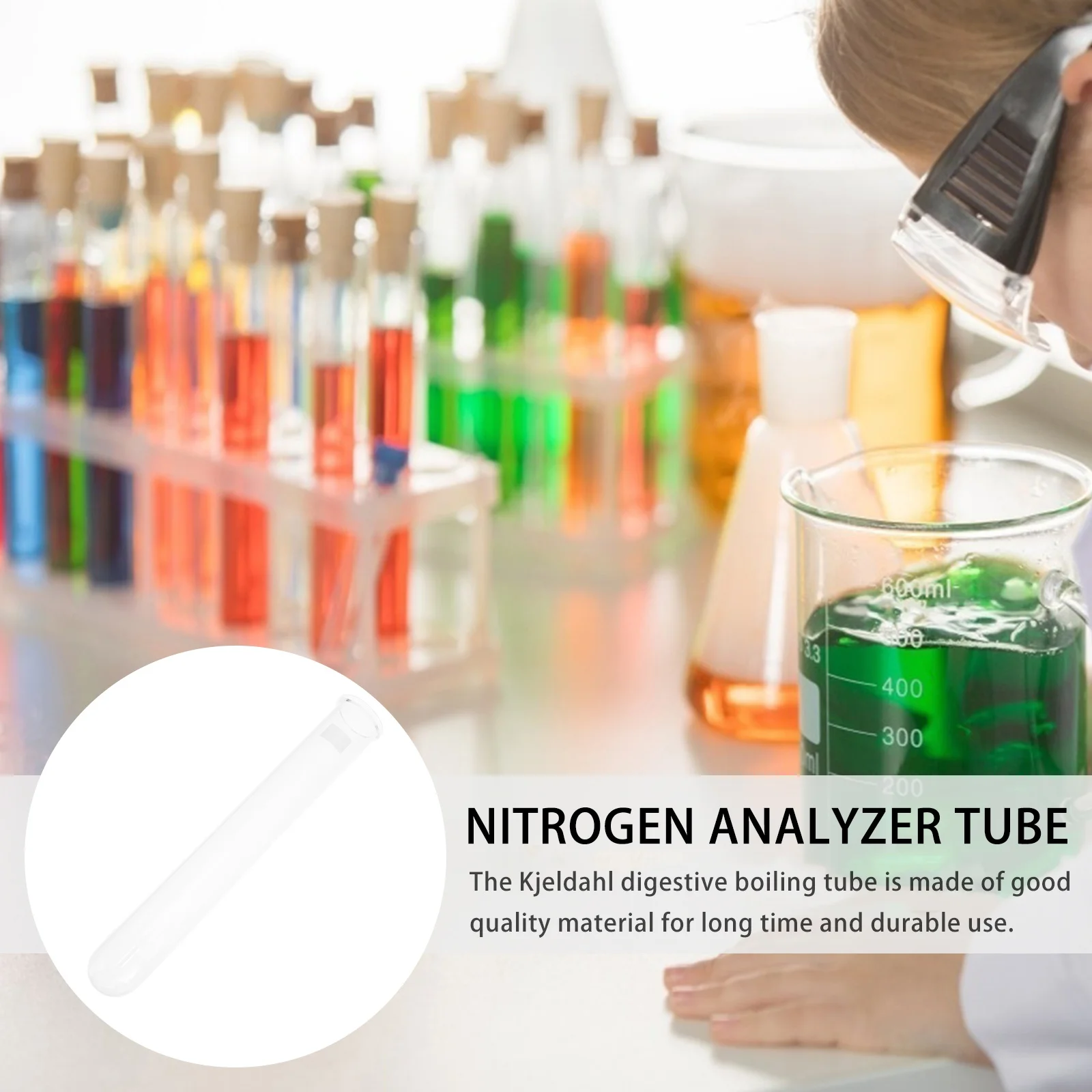 أنبوب هضم زجاجي للمختبر أنبوب غليان مصنوع بدقة لمحلل النيتروجين واختبار الهضمي للبروتين #3