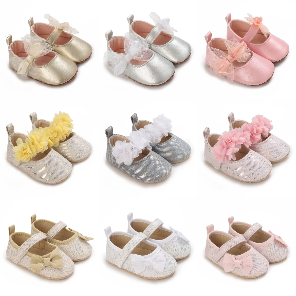 Baby Step Shoes Baby's First Pair of Toddler Shoes Baby Shoes Breathable Non-slip Girls Fashion Shoes Princess Lace Style