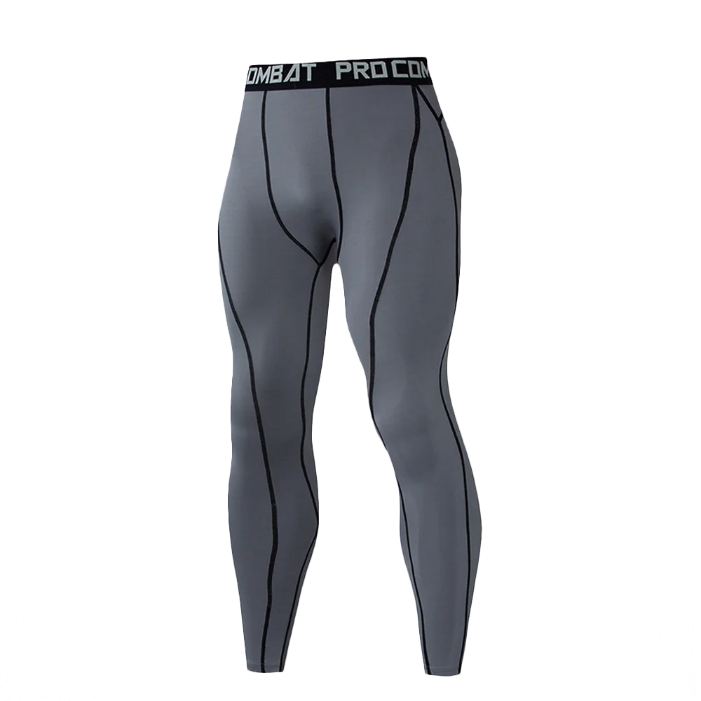 Men\'s Tight Long Pants Jogging Fitness Jujitsu Workout Sweatpants Yoga Trousers Compression Thermal Leggings Gym Training MMA