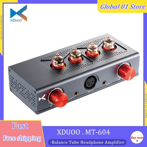 XDUOO MT-604 バランスチューブヘッドフォンアンプ 6J1 HiFi オーディオプリアンプ XLR 4.4 ミリメートルイヤホンアンプバランス入力出力