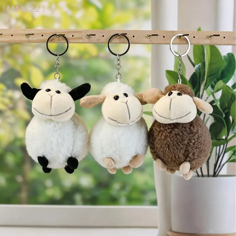 〔MAX-22〕Soft Cute Sheep Plush Toy Stuffed Standing Doll Pendant Keychain Bag Decor Kids Gift