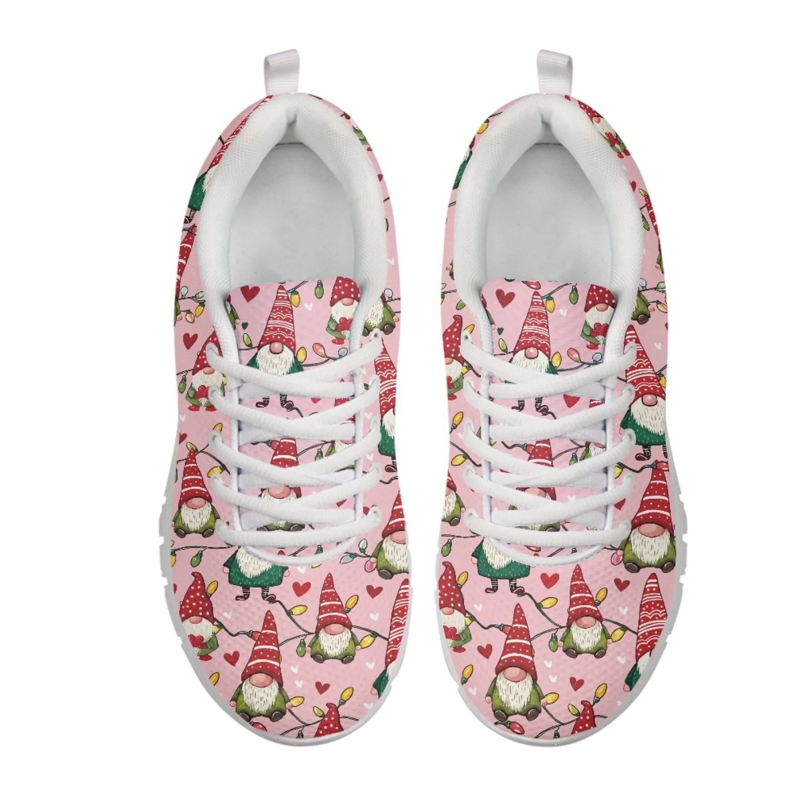 Coloranimal Christmas Tree Snowflake Pattern Breathable Running Shoes Women's Sneakers Walking Shoes for Womens Ladies