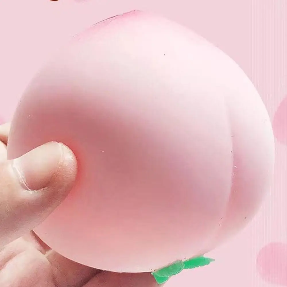 Pink Vent Ball Flexible Material Peach Squeeze Ball Slow Rebound Funny Peaches Pinch Durable Comfortable Touch Reduce Pressure