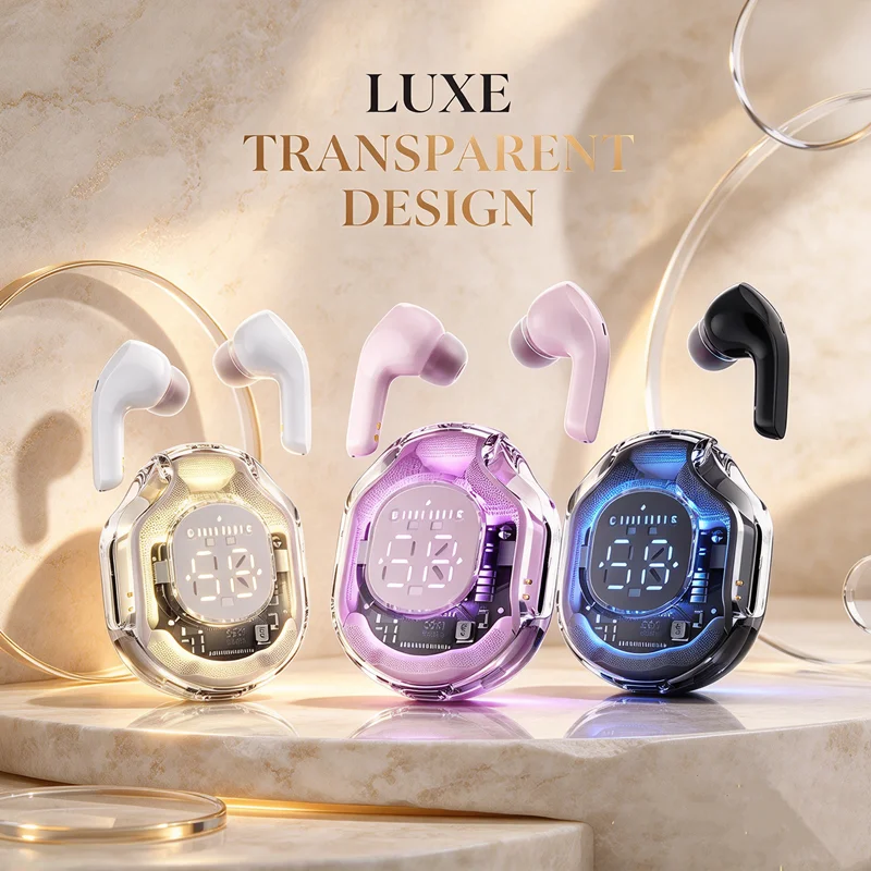 Wireless Bluetooth Headset Wireless Bluetooth Headphones LED Power Digital Display  Wireless Earphones