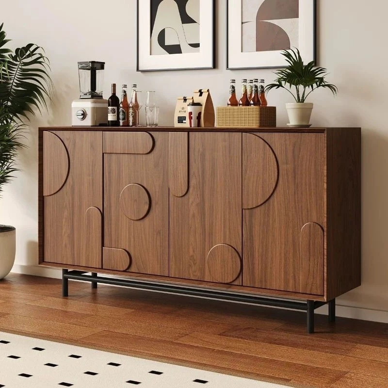 Painted dining side cabinet Solid wood entry porch  Modern simple locker Wall decorative