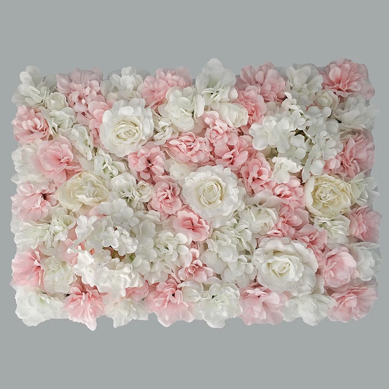 1pcs Artificial Flower Wall Wedding Background Decoration Lawn Pillar Road Lead Flower Arch Silk Rose Hydrangea White Flower