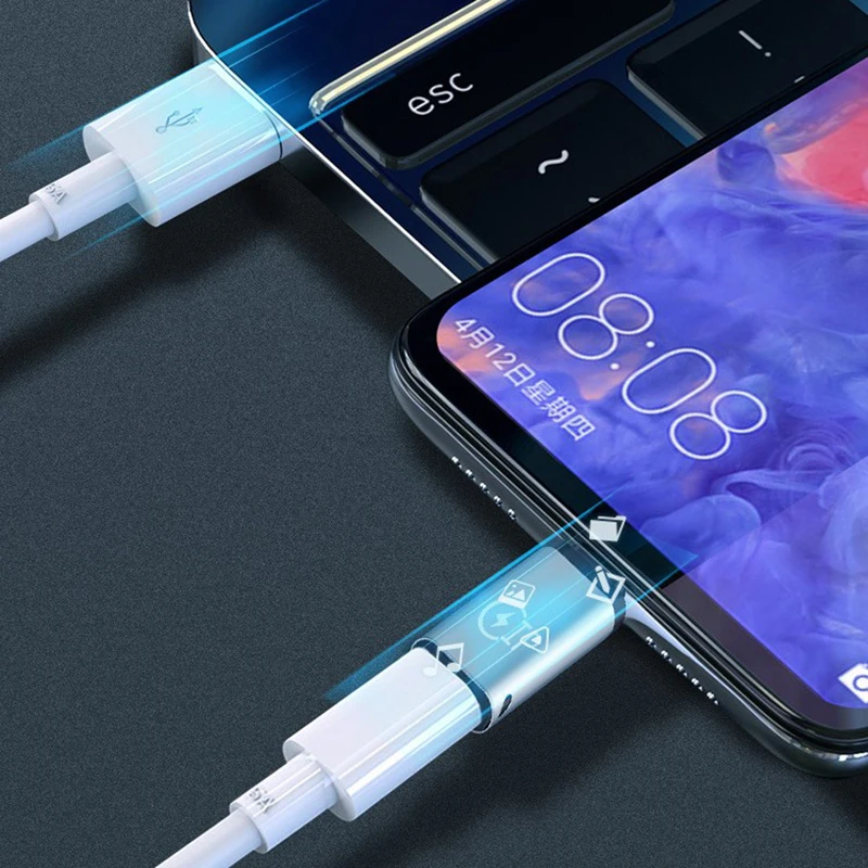 2 шт., переходник-адаптер USB Type-C для Iphone XS