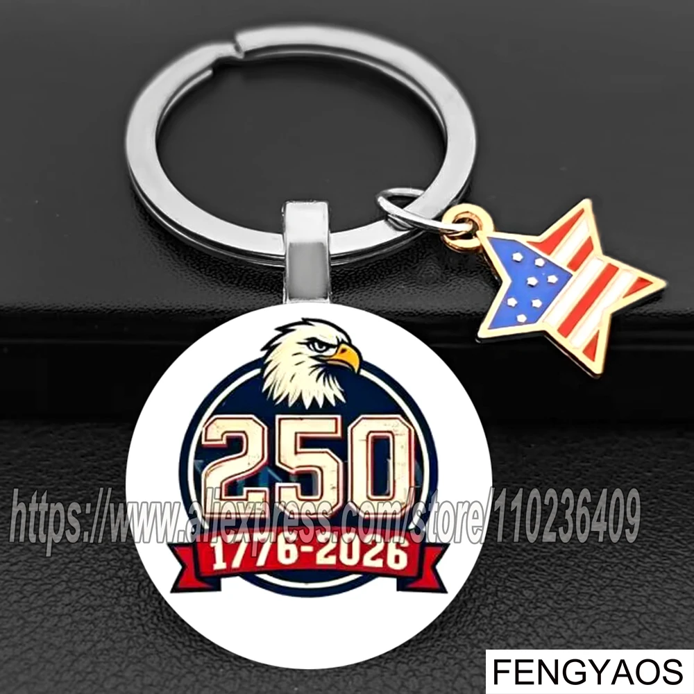 American Independence Day Keychains Souvenir Gift 250th Anniversary of The United States Keychain