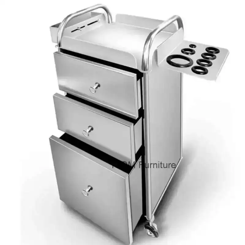 미용실 Beauty Trolley Hair Salon Tool Cabinet Cart Multifunctional Storage Rack Cutting Cabinet Hairdressing Salon Auxiliary 트롤리