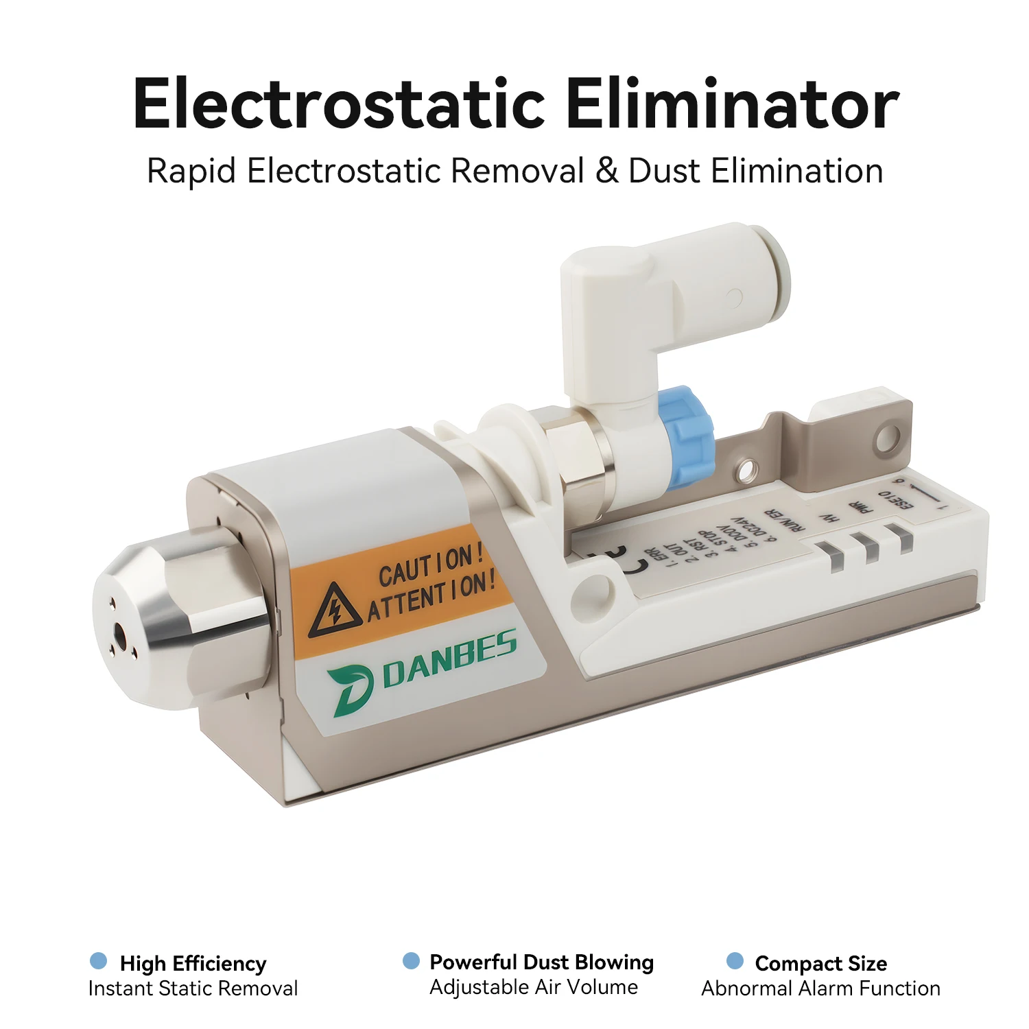 

ESE10 Compact ionized air nozzle - Industrial rapid static electricity removal and dust elimination device