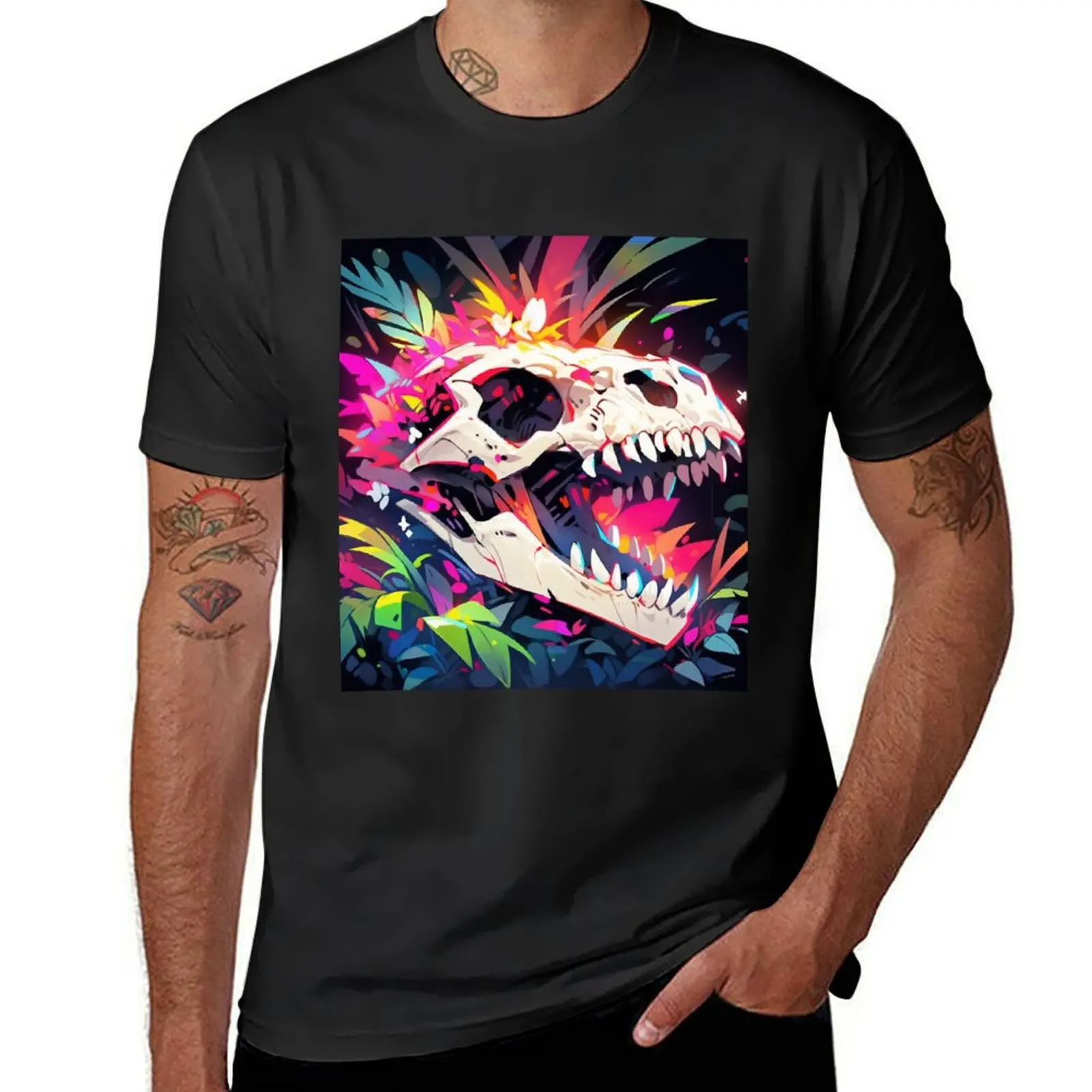 Dinosaur skeleton T-Shirt new edition Short sleeve tee animal prinfor boys cute tops big and tall t shirts for men