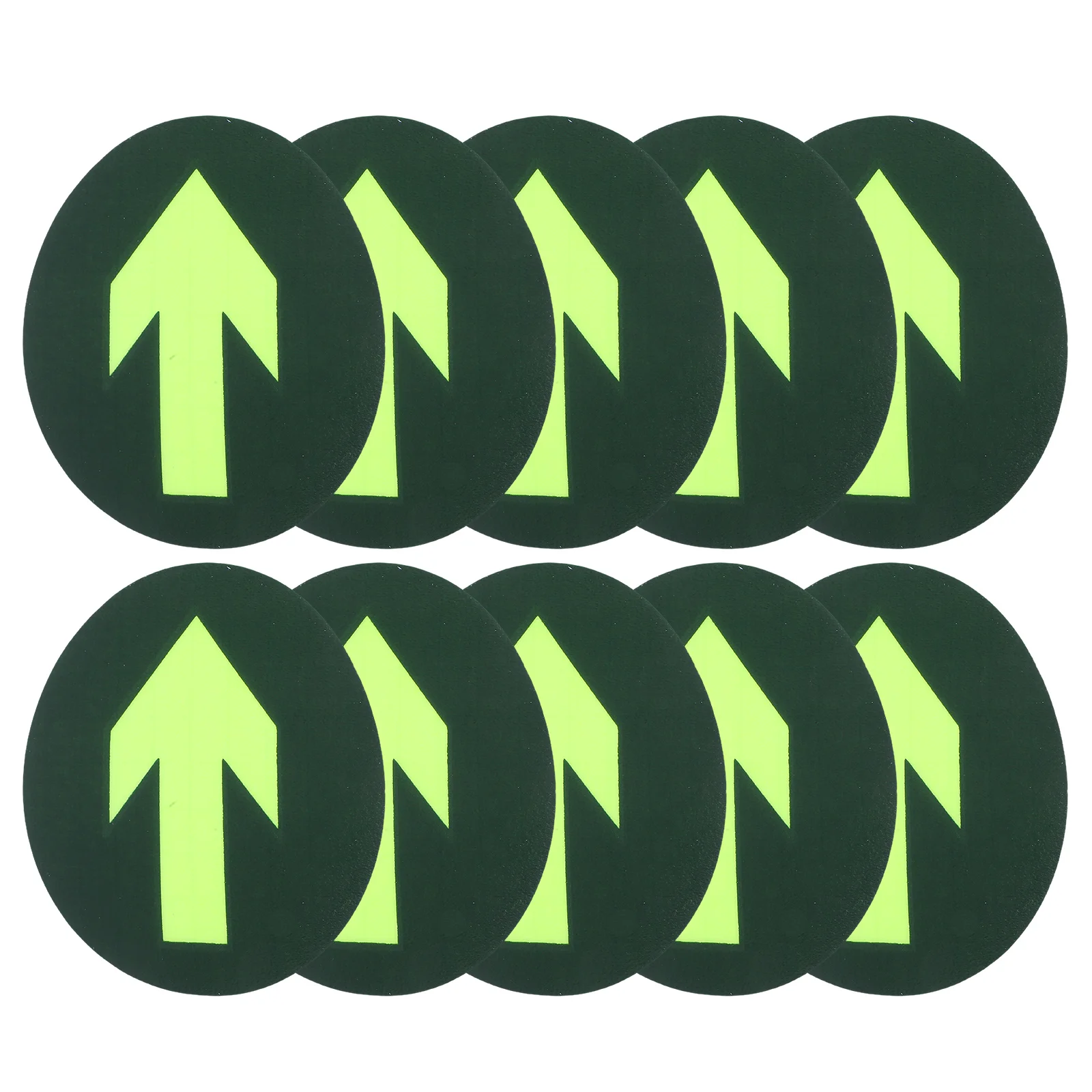 

10pcs Night Glow Waterproof Floor Sticker Safety Arrow Decal Removable Directional Sign For Mall Bar Cinema Public