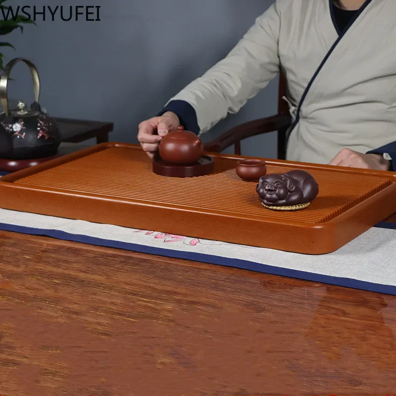 Natural Wooden Tea Tray Chinese Tea Table Tea Set Board High Quality Double-use Bakelite Tray Chinese Tea Ceremony Tools