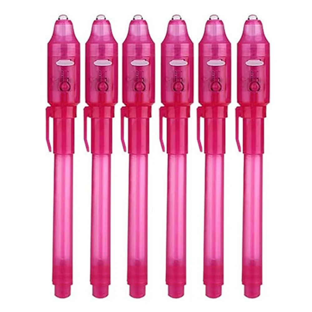 4-12 Stuks Onzichtbare Inkt Pen Spy Pen Met Uv Licht Magic Marker Voor Geheime Bericht Schatkist prijzen Kids Party Gunsten Speelgoed Gift - afbeelding 1