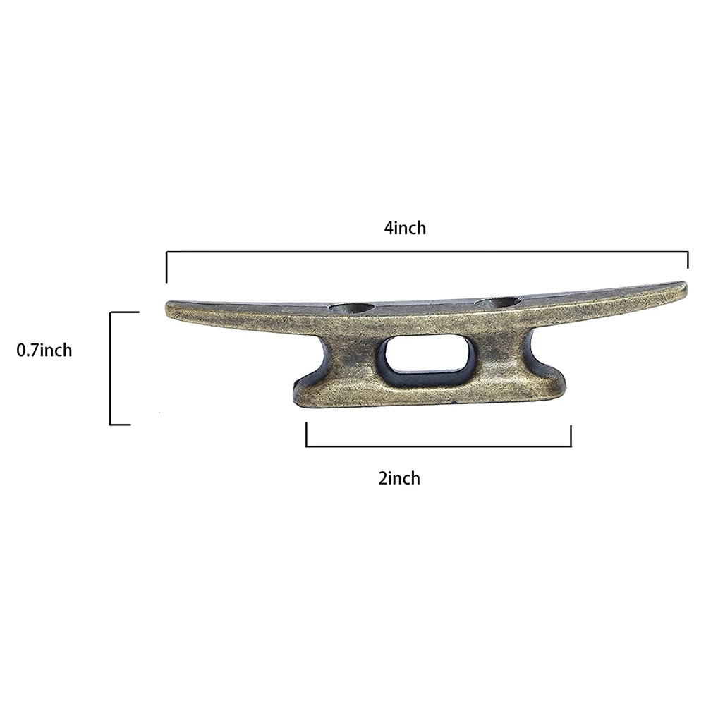 

ABPF Boat Dock Cleat 4 Inch for Mooring Boat Bronze Host Cast Iron Suitable for Nautical Beach Lake Maritime Decor,8Pcs