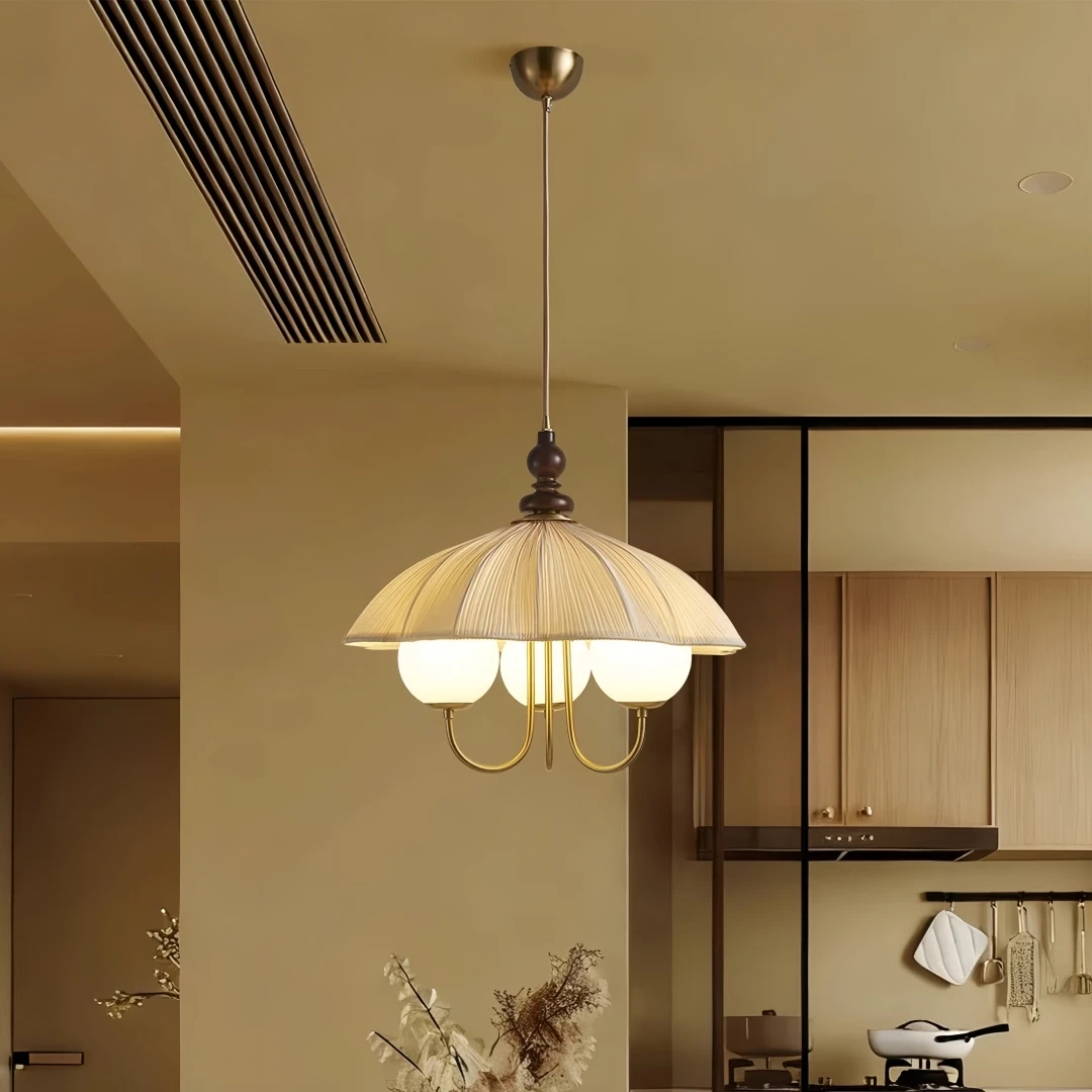 Mid-Century Retro Umbrella Pendant Light for Dining Room Kitchen Island Bedroom Warm Elegant Contemporary Home Interior Decor view 2