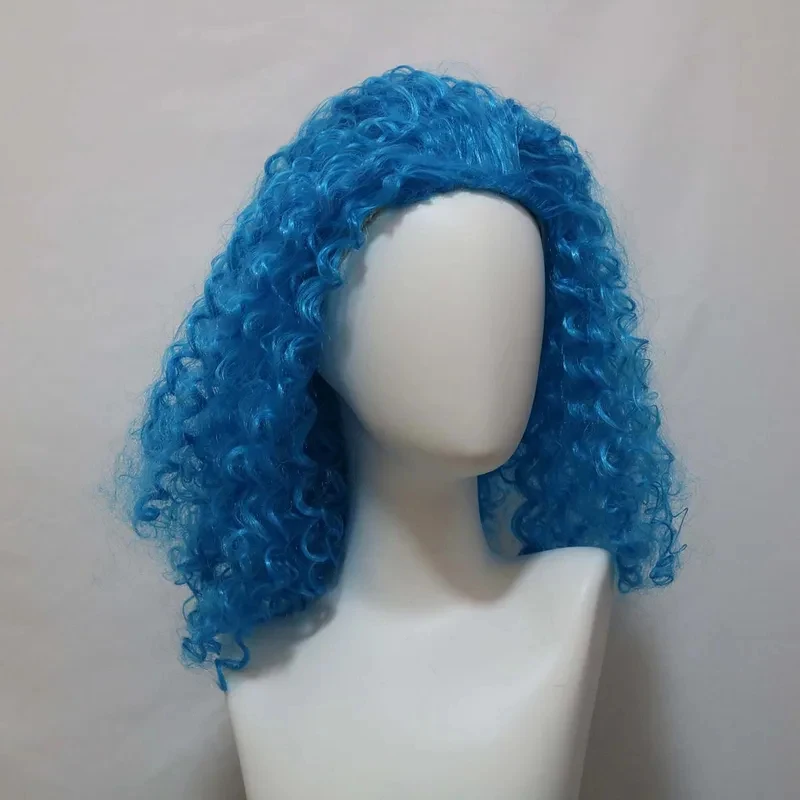

Women Girl Descendants: The Rise of Red Cos Princess Costume Or Blue Long Curly Hair Wig fg8'.