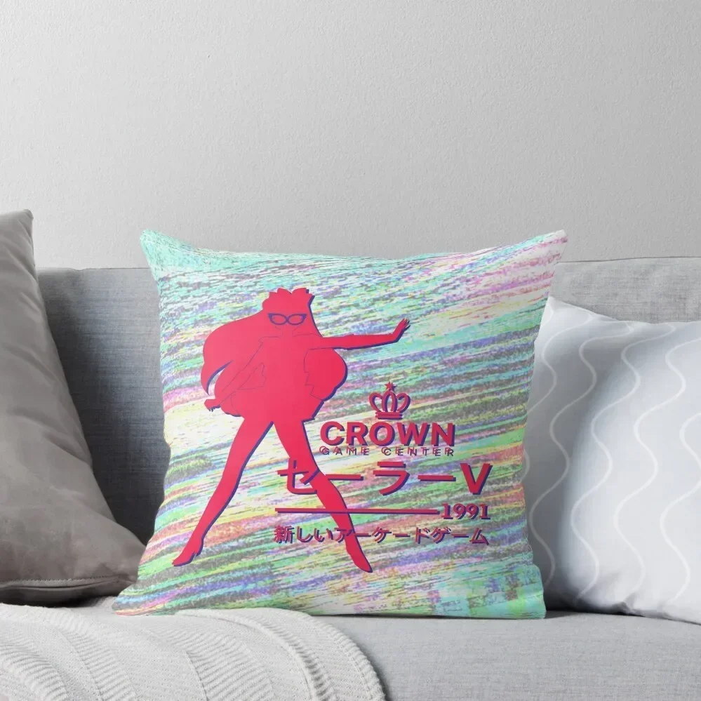 

Sailor V game advertising style design Throw Pillow Pillow Decor Luxury Pillow Case Decorative Sofa Cushions Anime