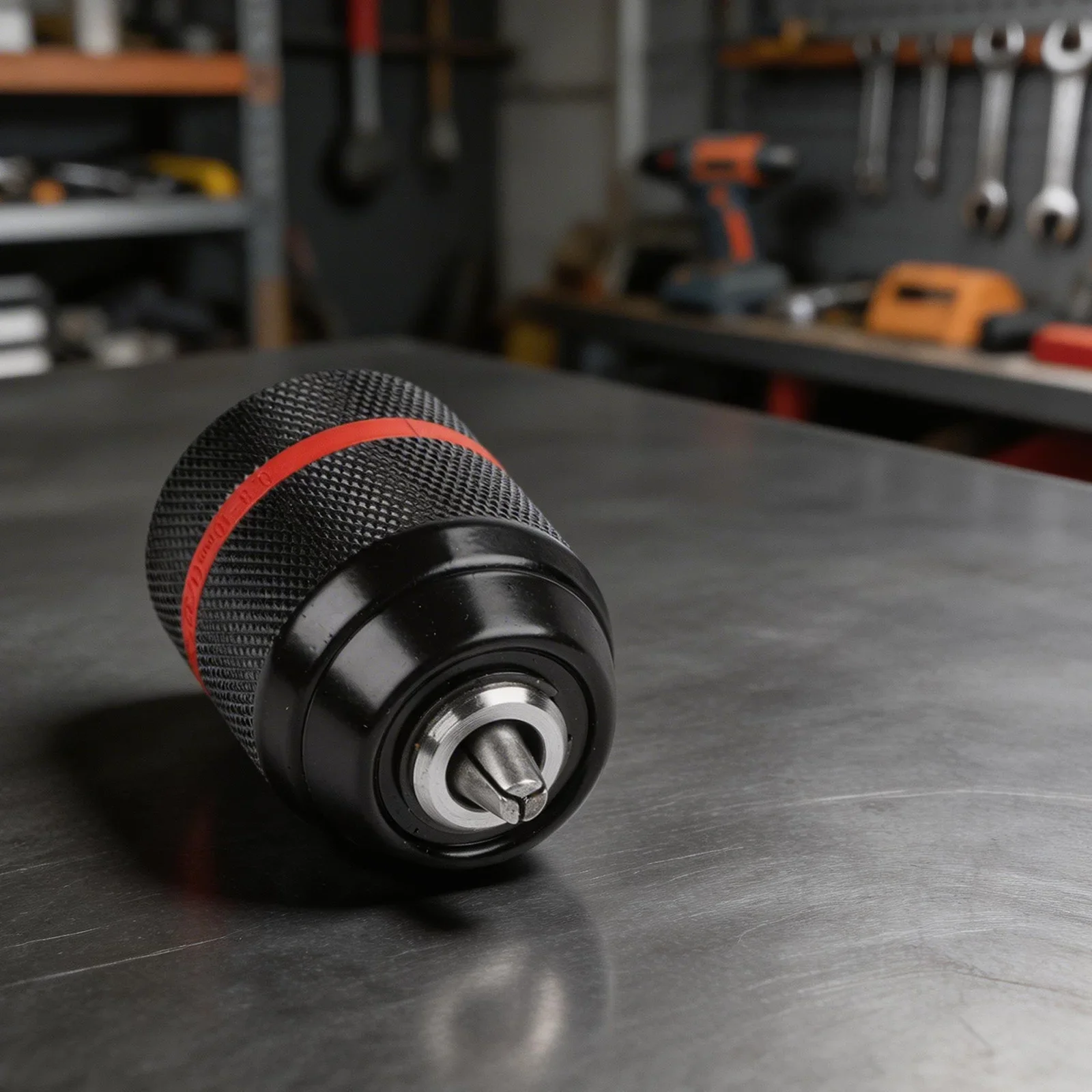 Keyless Drill Chuck 3/8-24UNF For Electric Drills With Ratchet-Operated Locking Plate And Torque-Amplifying Bearing