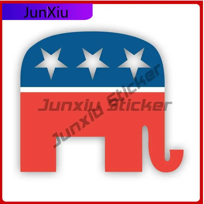 

Republican Elephant Sticker Uv Protected Republic Political Gop Grand Old Party Car Sticker Vinyl Decal Waterproof Durable For