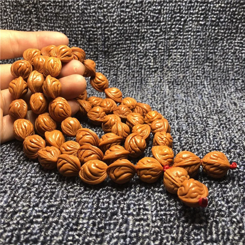 - long string 54 108 premium dragon-patterned peach nut Buddhist beads Bodhi bracelet neckl