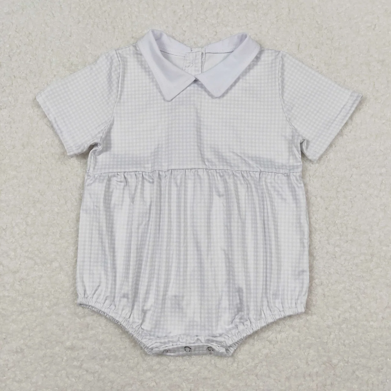 Wholesale Baby Boy Girl Plaid Stripes Jumpsuit Kids One-piece Newborn Coverall Toddler Summer Romper Bodysuit