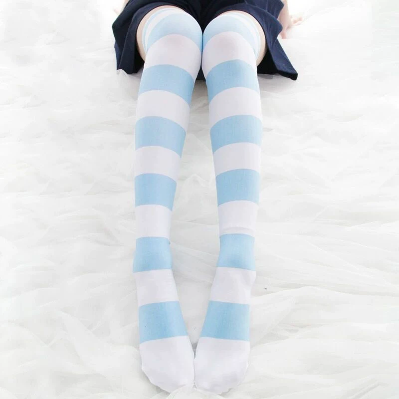 Women Cat Claws Striped Knee High Cute Stockings Fashionable Versatile Comfortable Stockings