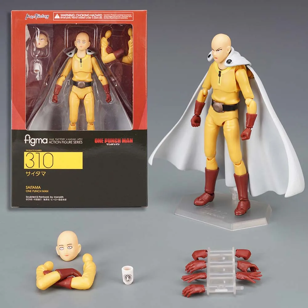 14cm Anime Saitama One Punch Man Figma 310 PVC Action Figure Collectible Model Boy Girl Birthday Birthday Gift