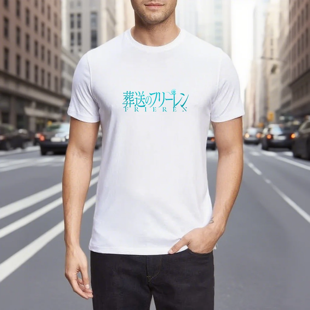

Men's Clothes 100% Cotton Graphic T-Shirts F-Frieren Print Summer Tops Y2k Short Sleeve Tee Ropa hombre Casual Streetwear