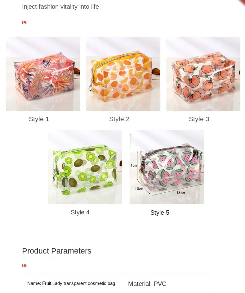 Cute and Spacious Korean Transparent Makeup Bag for Girls, Waterproof Pencil Case and Toiletry Bag with Ins Style