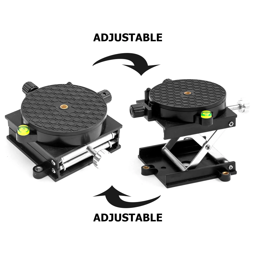 Aluminium Alloy Laser Level Tripod Bracket 360° Rotation Table Lifting Stand Anti-corrosion Rust-prevention Laser Level Holder