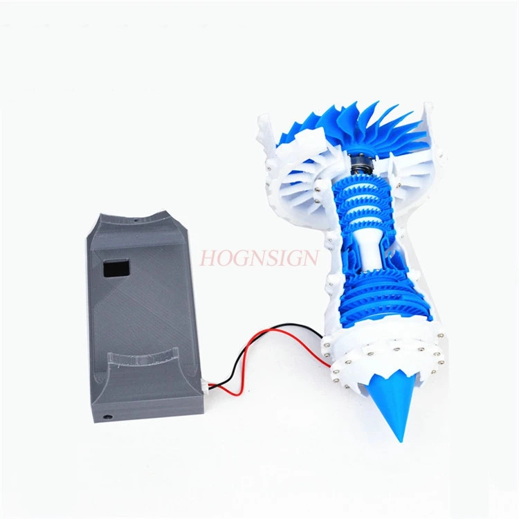 Turbine engine 3D printed model Aircraft aero engines Mechanical Engineering Science Teaching STEM DIY toys Dynamic presentation