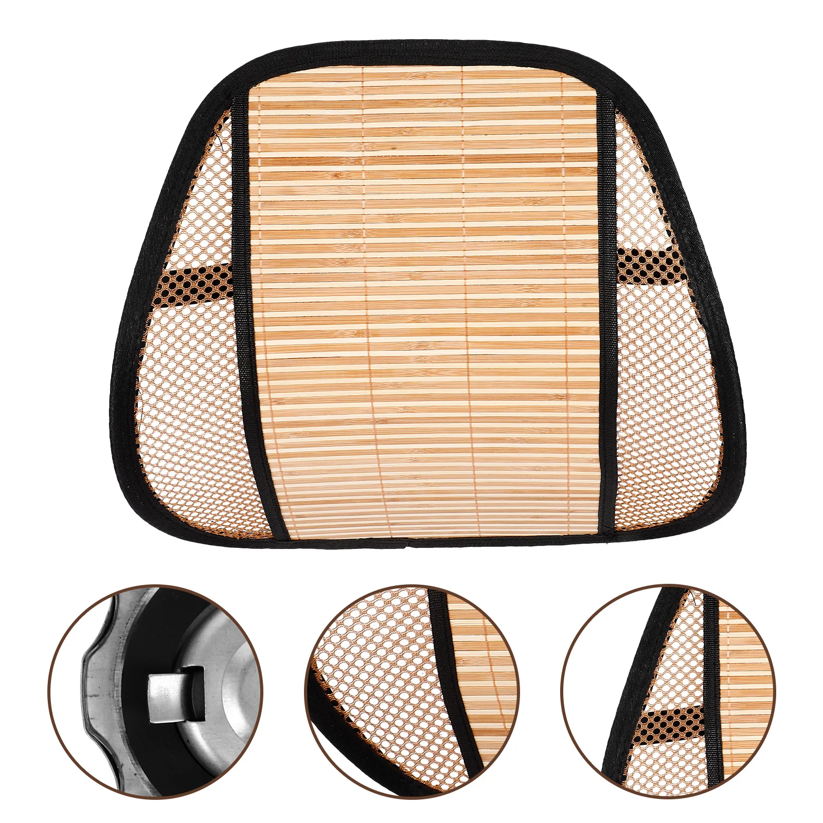 

Ergonomic Bamboo Lumbar Support Pillow Lower Back Rest Cushion Breathable Mesh Steel Wire Car Household Chairs Stylish Portable